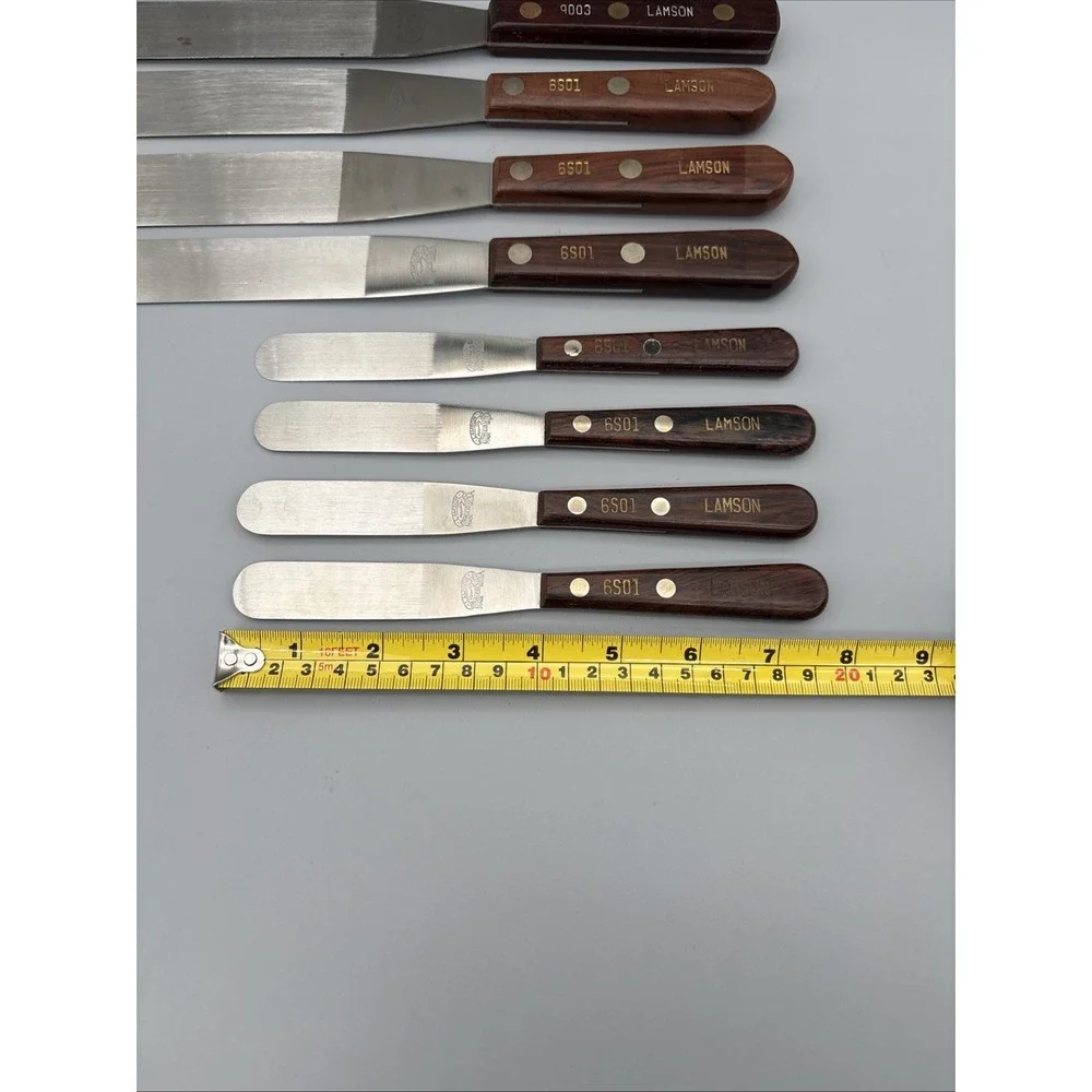 VTG SS Lamson LOT of 8 Frosting Spatula 6S01 9003 USA Mult sizes 7.5 - 12
